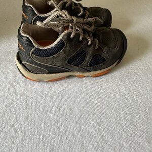 Stride Rite Black and Orange Kids Sneakers